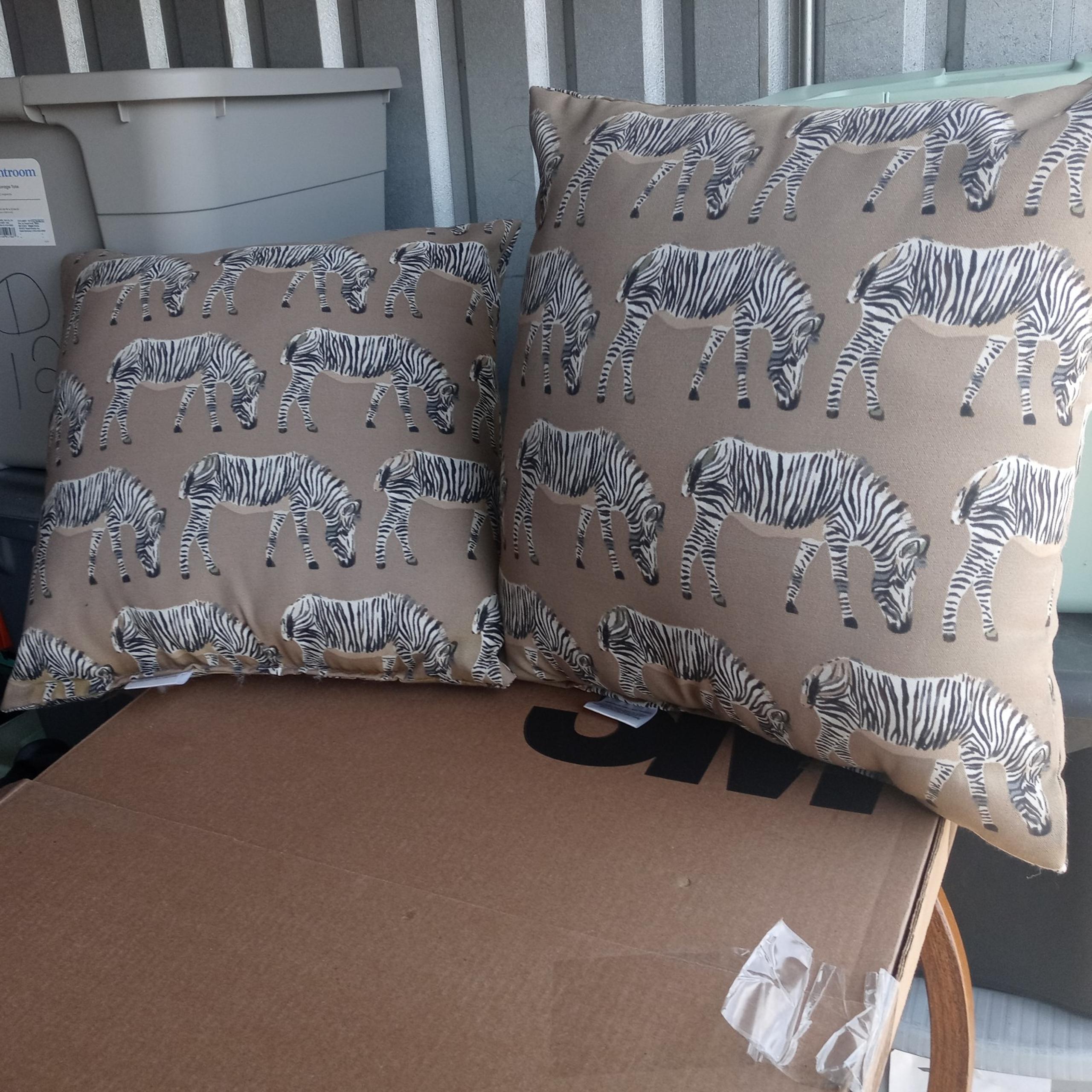 2 Zebra Indoor/Outdoor Throw Pillows By Hampton Bay