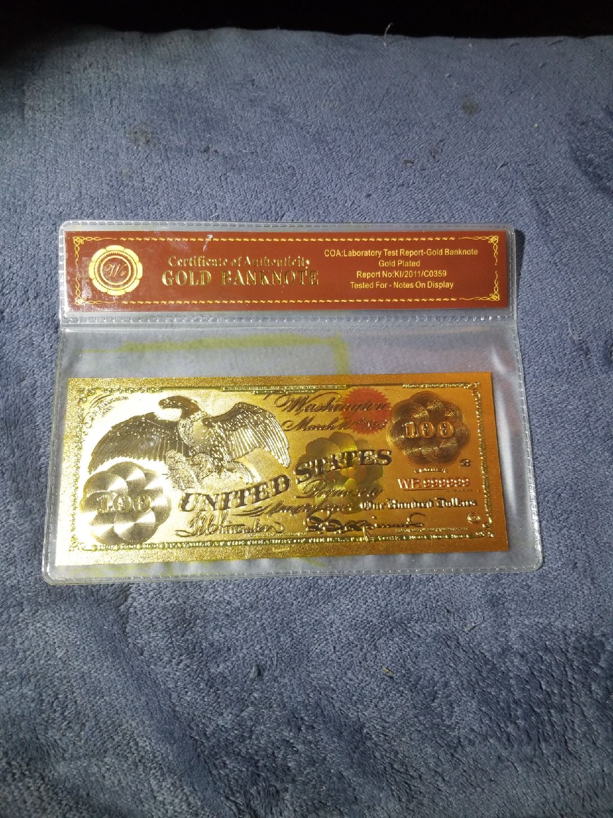 14k gold 100 note
