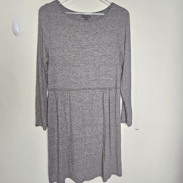 J. Jill Wearever Collection Stretchy Long Sleeve Knit A Line Midi Shift Dress Wo