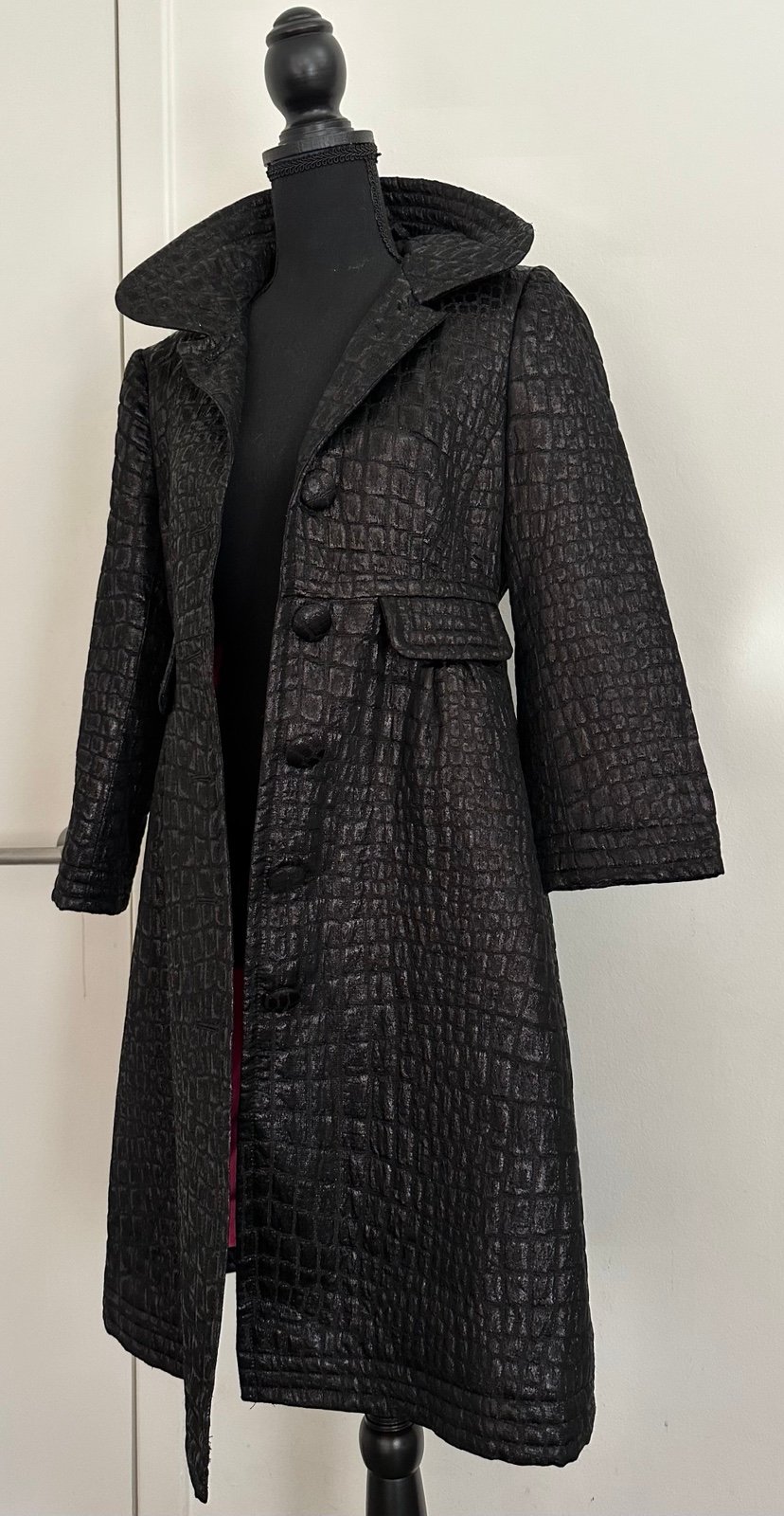 Pre-loved Black Pattern Trina Turk Evening Coat Size 2