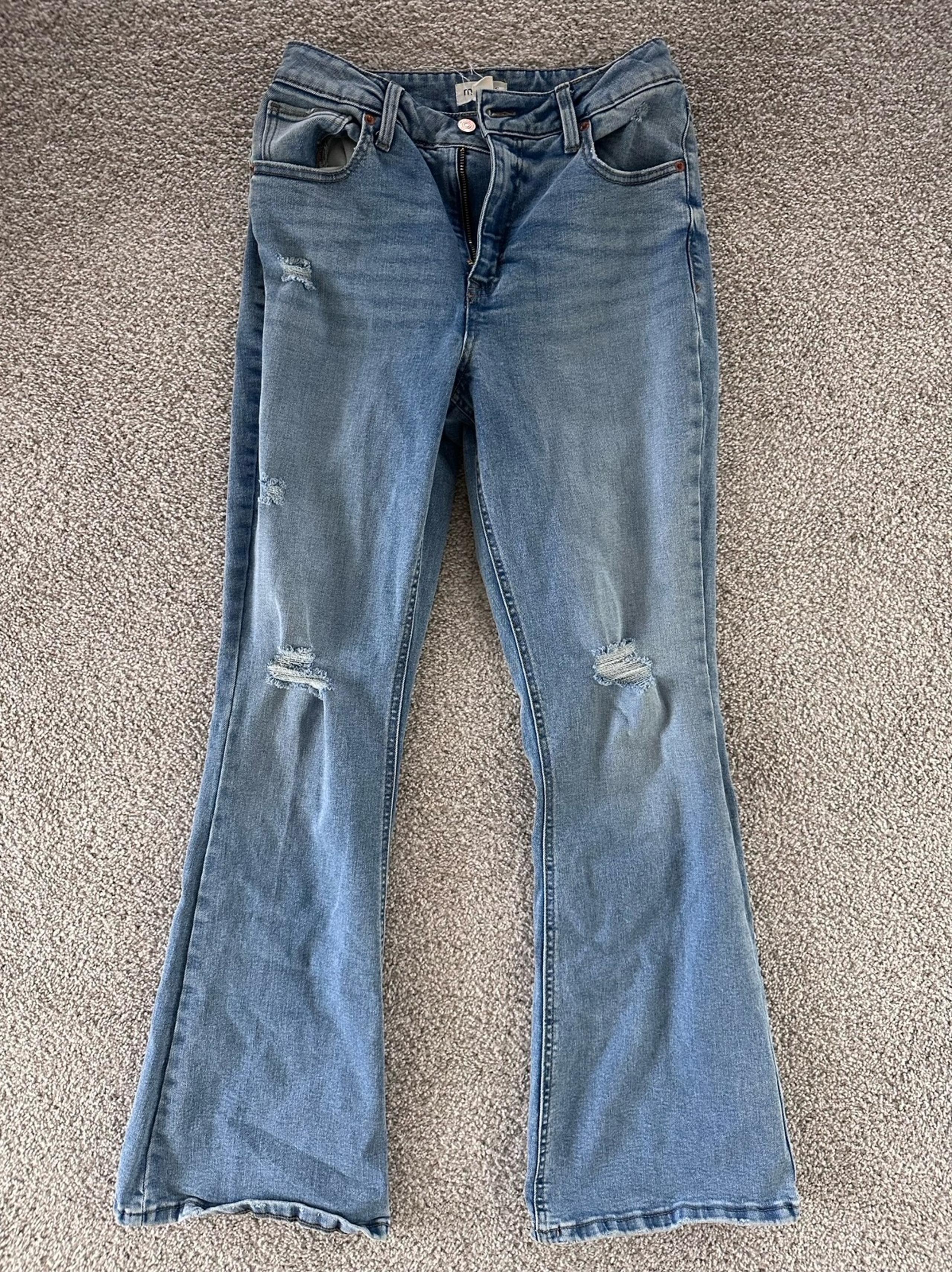 Maurices Regular High Rise Ripped Flare Jeans Size 8