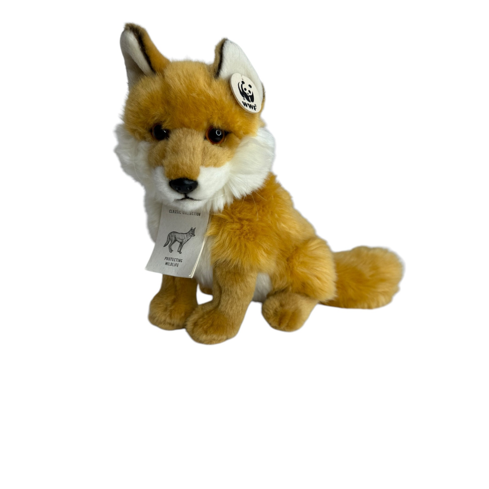 WWF Red Sitting Fox Plush NWT