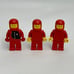 Vintage Lego Red Minifigs Figures Replacement Parts Pieces Lot of 3
