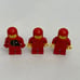 Vintage Lego Red Minifigs Figures Replacement Parts Pieces Lot of 3