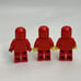 Vintage Lego Red Minifigs Figures Replacement Parts Pieces Lot of 3