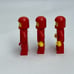 Vintage Lego Red Minifigs Figures Replacement Parts Pieces Lot of 3