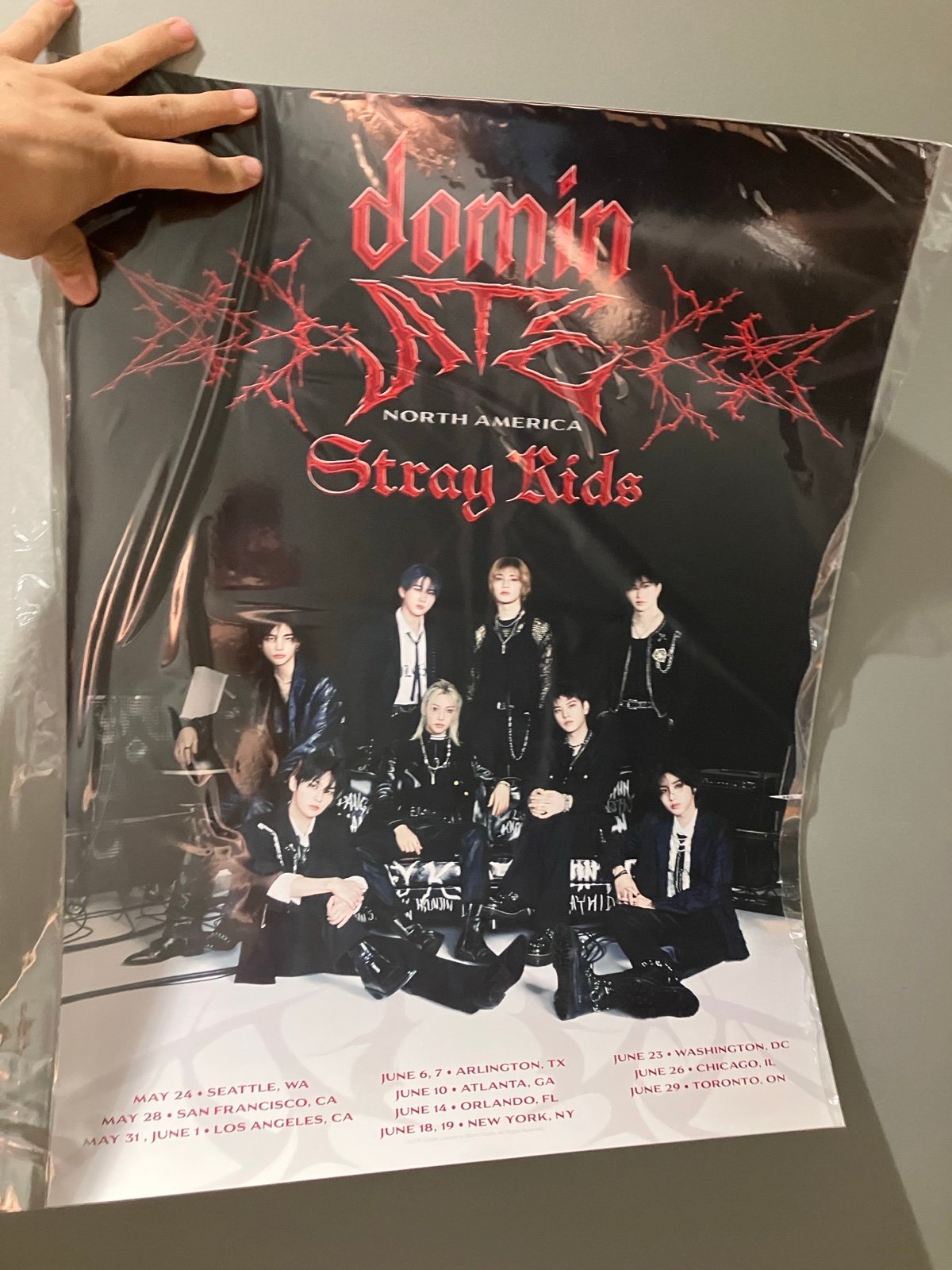IN HAND - Stray Kids DominATE World Tour OFFICIAL Merch - Poster