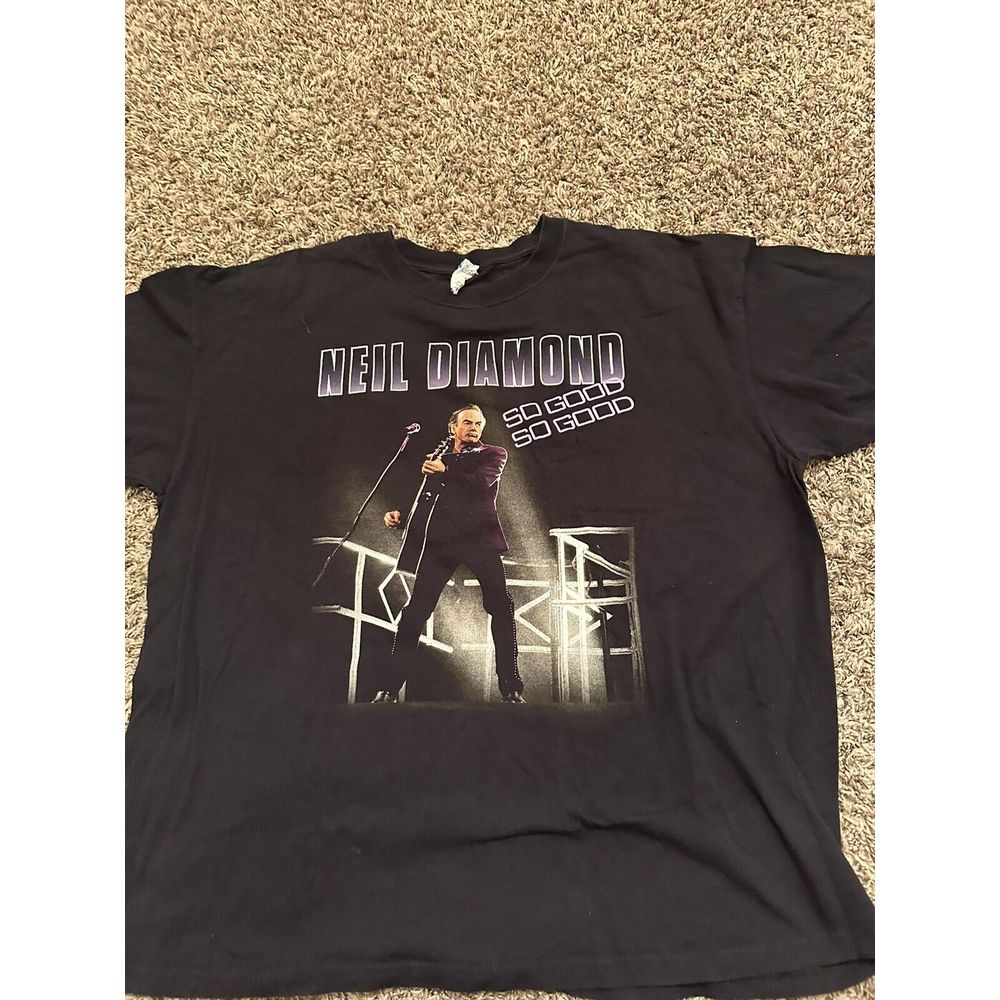 VTG 2008 Neil Diamond So Good So Good World Tour Concert T Shirt L/XL FREE SHIP