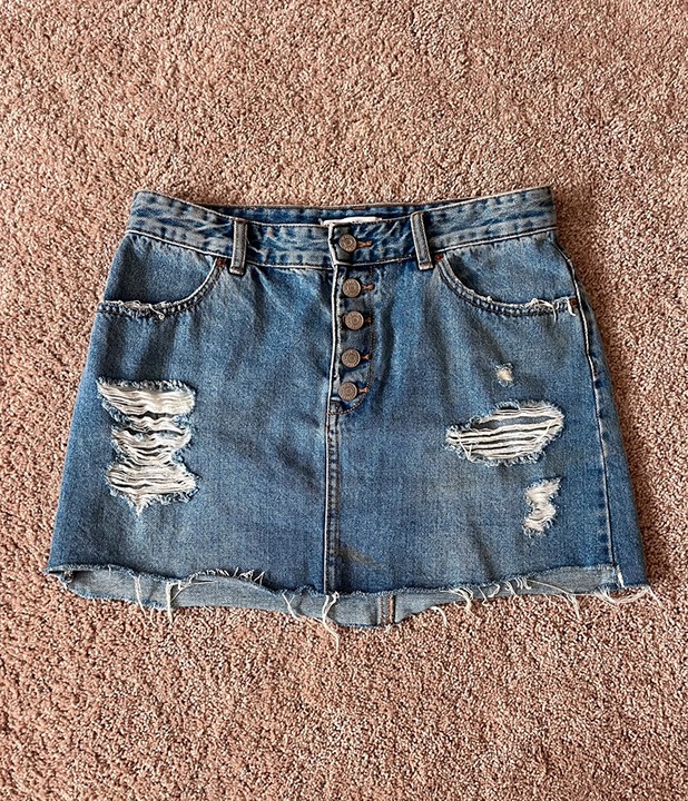 denim jean skirt