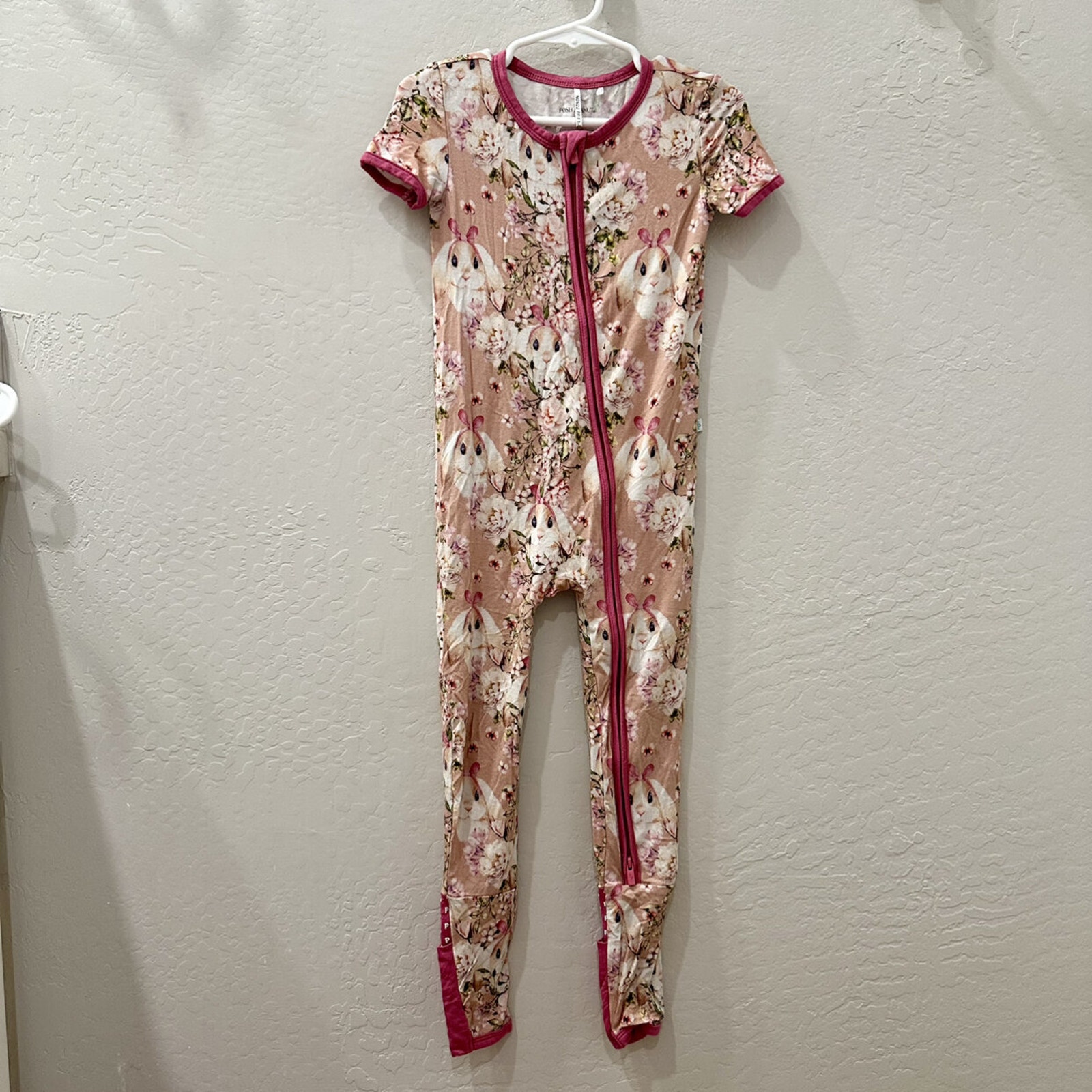 Posh Peanut Babsy Floral Short Sleeve Zipper Pajamas