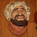 Chalkware Wall Hanging 6 Men's Heads LOT