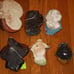 Chalkware Wall Hanging 6 Men's Heads LOT