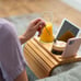 Designer Dacor Natural Sofa Tray Sofa Arm Tray Table with Sofa Cup Holder