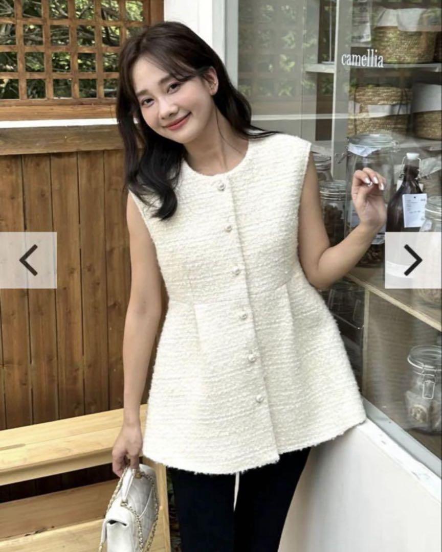 TWEED CLARISSE PEARL BUTTON TOPS - BIRTHDAY BASH