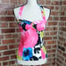 Trina Turk Pink Blue Floral Halter Bustier Top Women's 0