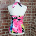 Trina Turk Pink Blue Floral Halter Bustier Top Women's 0