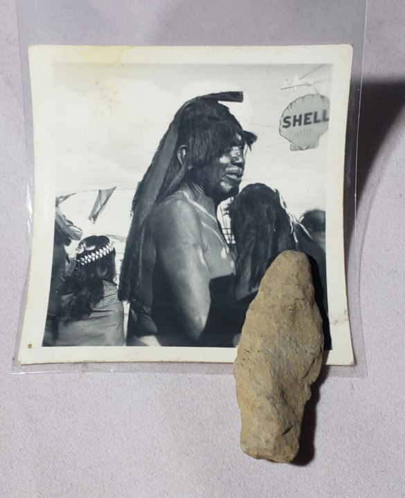 Native American Arrowhead B&W Picture