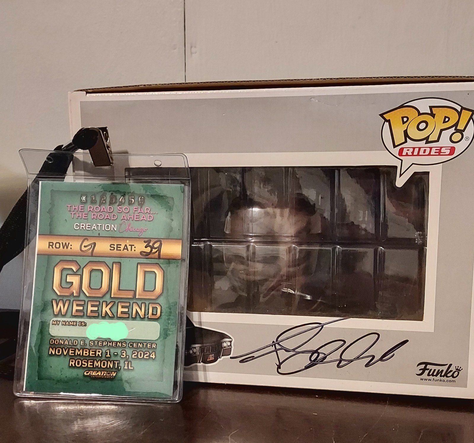 SIGNED Sam Winchester Rides baby Funko Pop