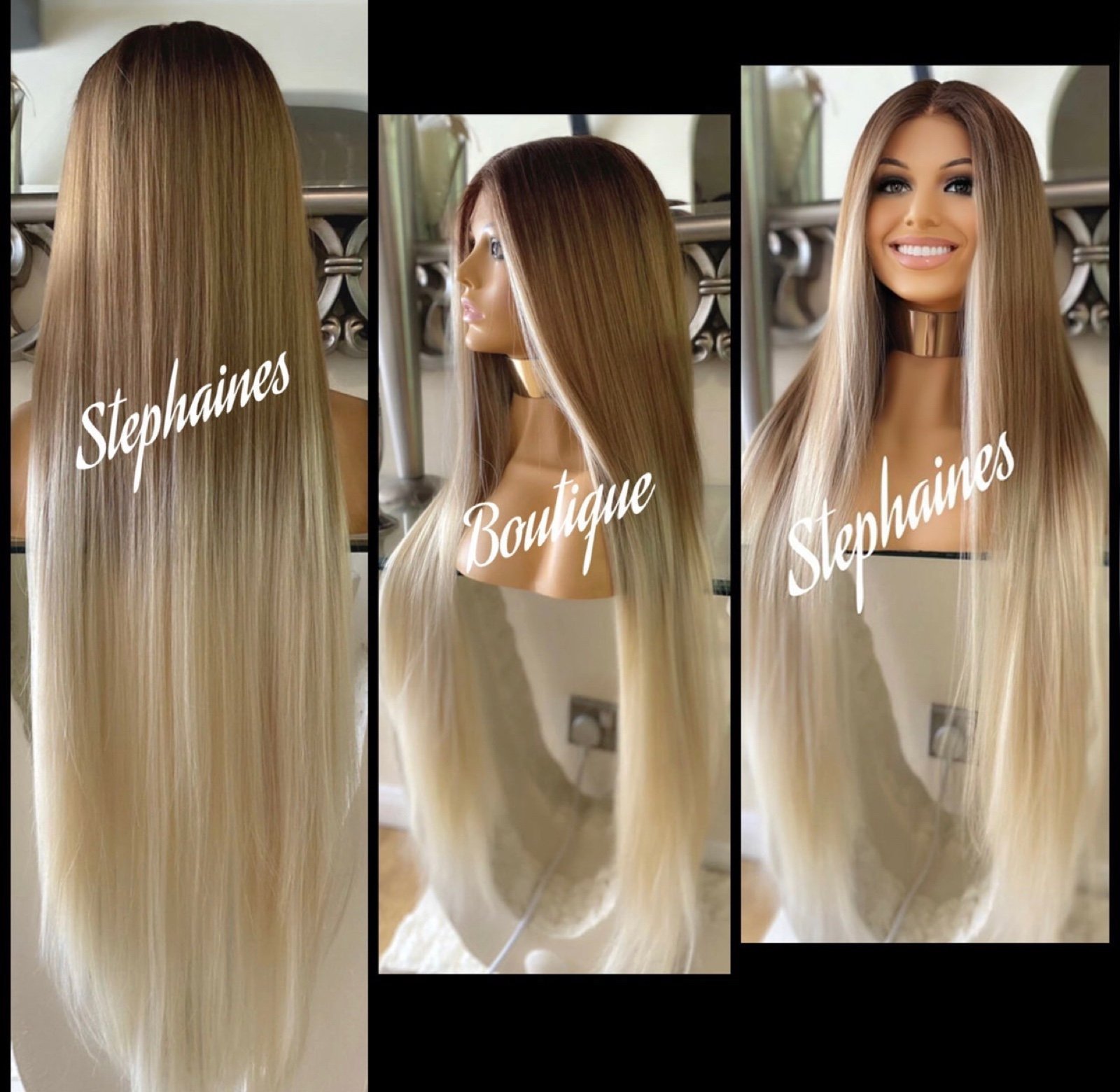 Human Hair blended lace front wig
