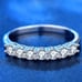 * Round cut Moissanite Diamond Wedding band