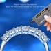 * Round cut Moissanite Diamond Wedding band