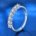 * Round cut Moissanite Diamond Wedding band