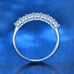 * Round cut Moissanite Diamond Wedding band
