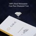 * Round cut Moissanite Diamond Wedding band