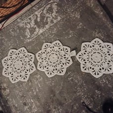 NWT Set of 3 White Washed Wooden Wall Art