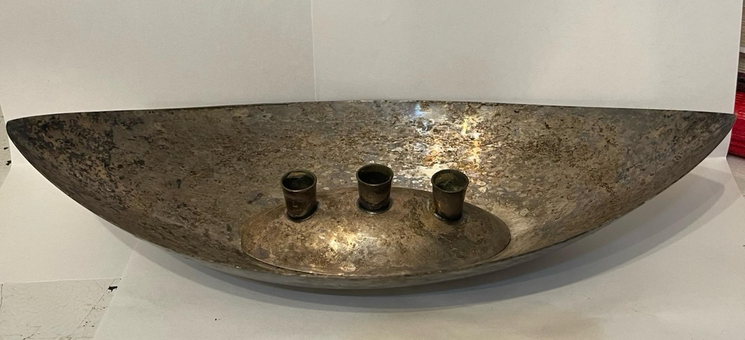 Vintage 2 Pc. Gorham Candle Holder & Candy Dish Silver-plated