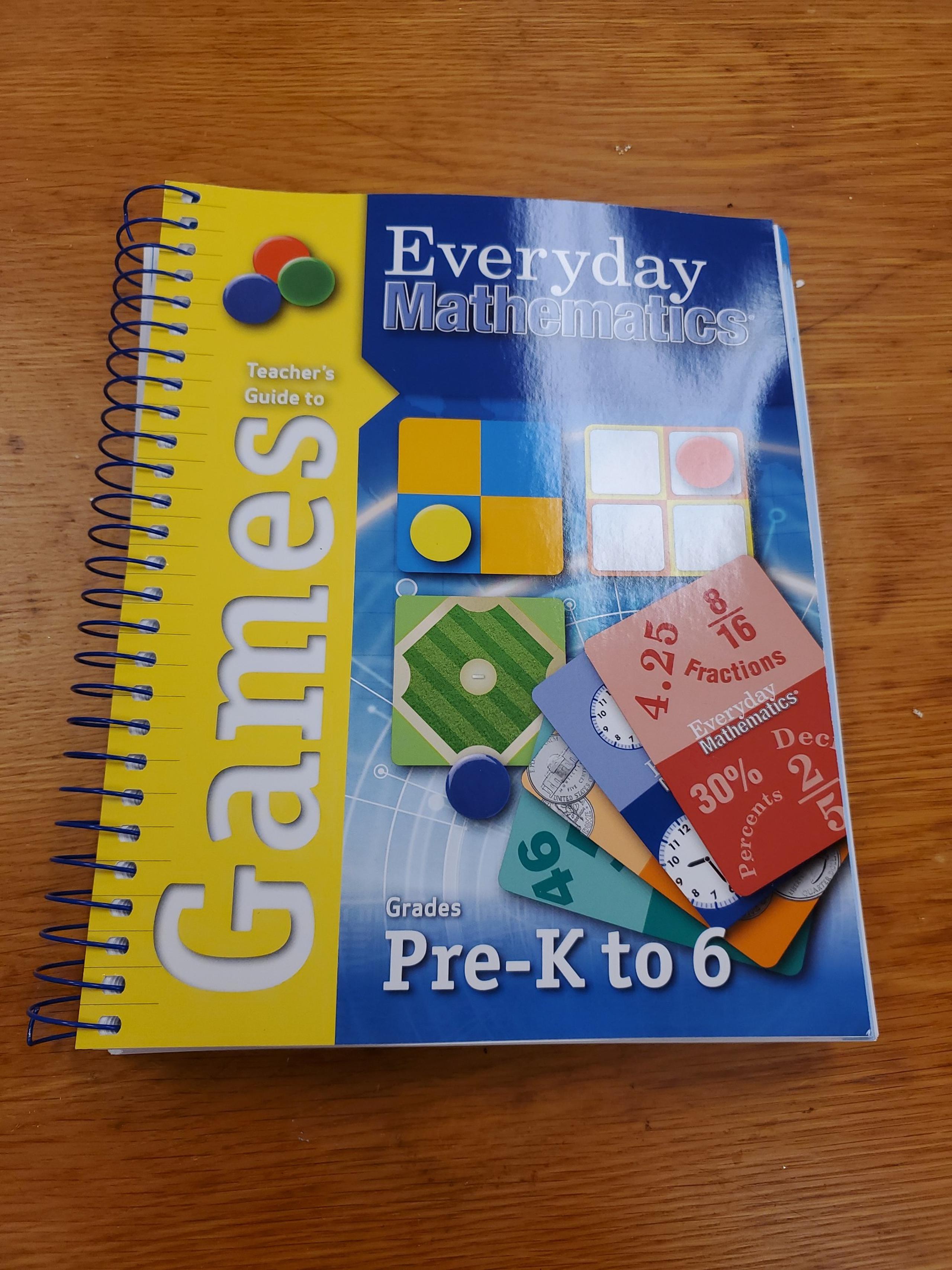 Everyday Math Teacher Guide Games PreK 6 Book Manual Homeschool