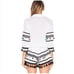 Dodo Bar Or Delilah Pompom Trim Romper Size S Small NWT White Black