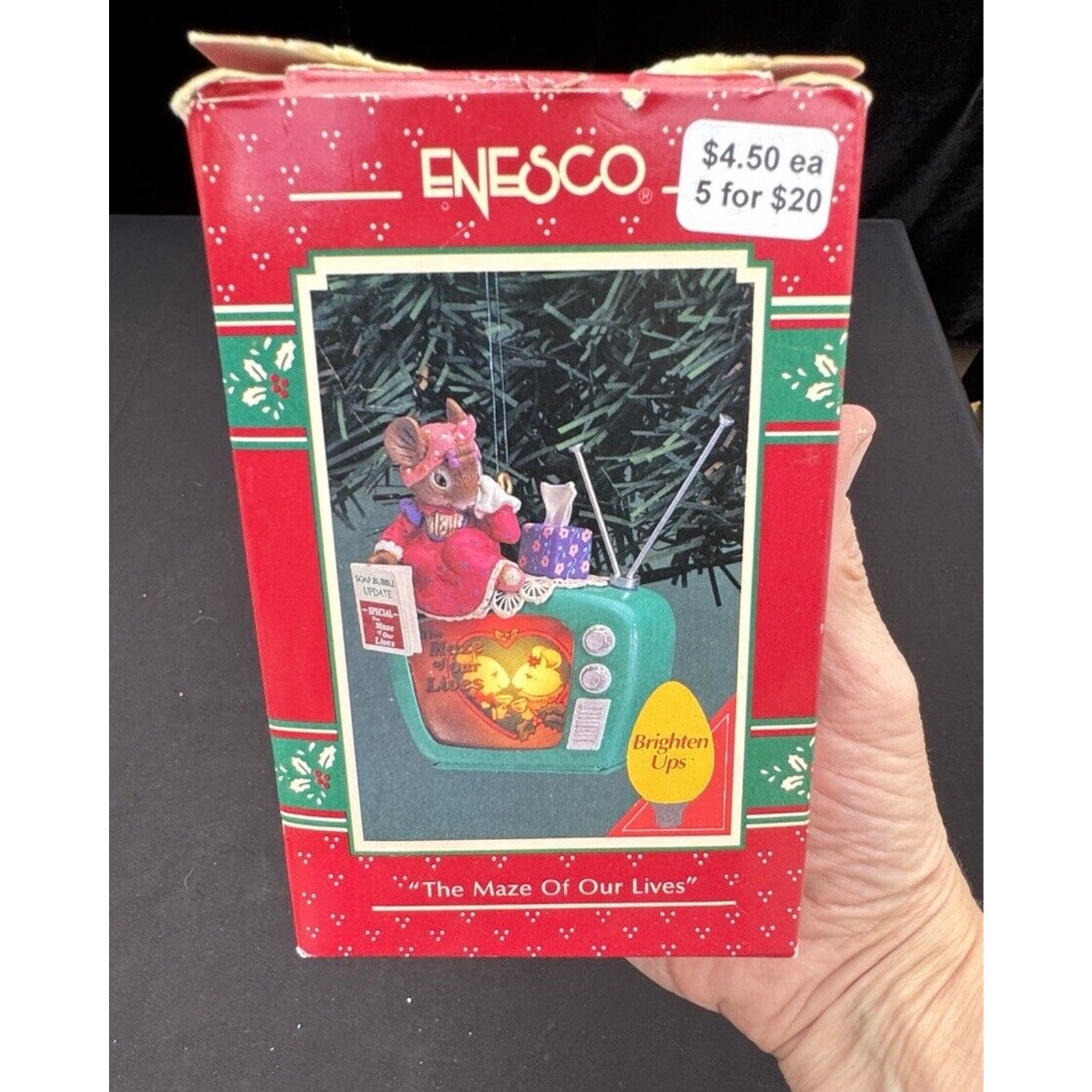 Vintage 1995 Enesco the maze of our lives Brightens Up New! Tear In Box -9D