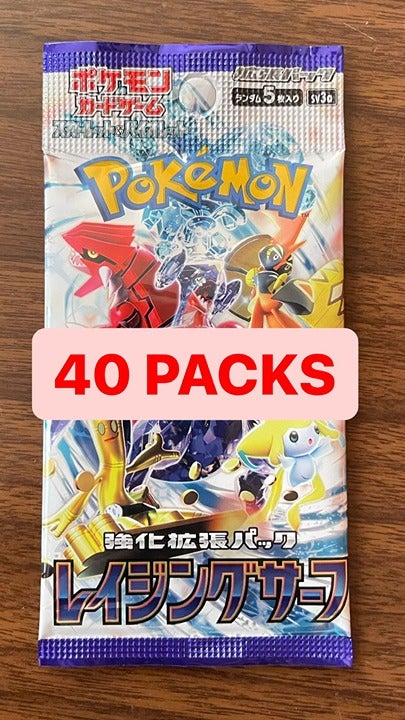 40 PACKS - Pokemon Cards Raging Surf Booster Pack sv3a Japanese SEALED