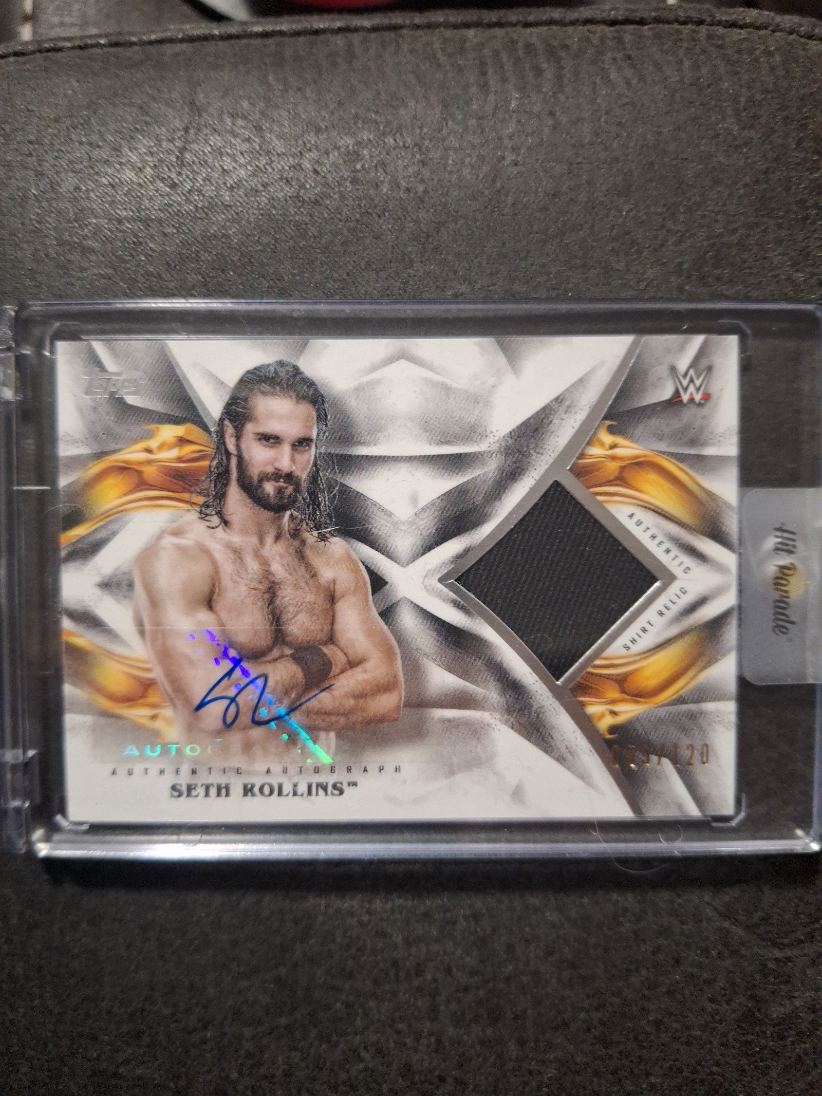 Seth freaking Rollins patch auto card