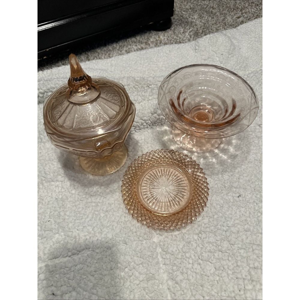 Vintage Pink Depression Glass