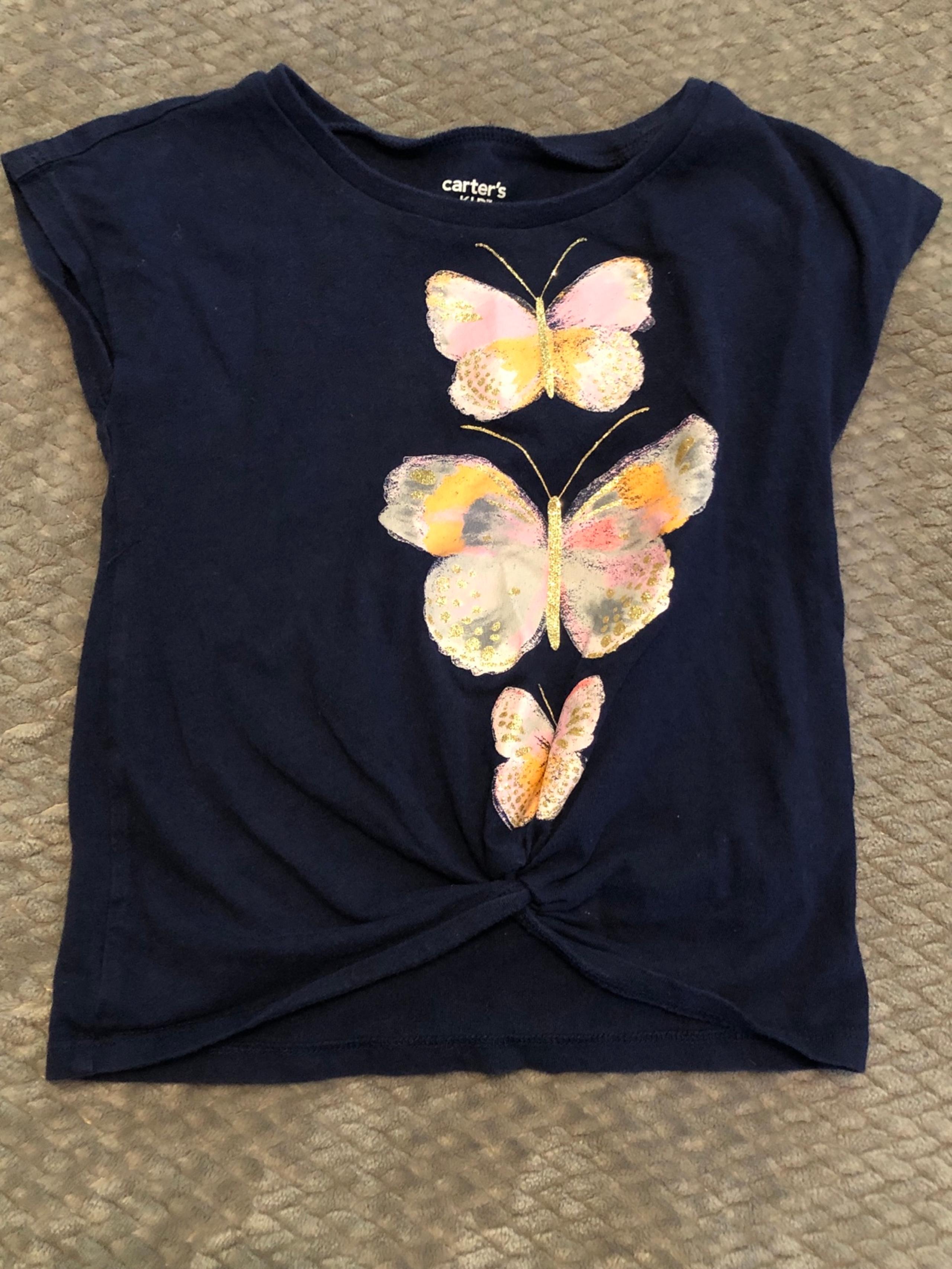 Girls Butterfly  Top by Carters - Navy - size 4
