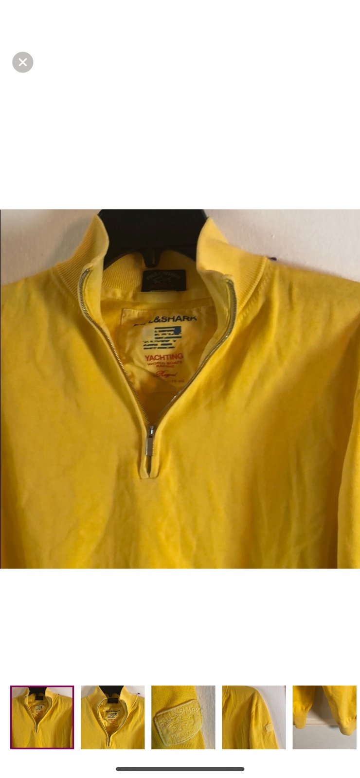 Paul & Shark Yachting long Sleeve Shirt Men’s Medium Half/Zip World Boats Racing