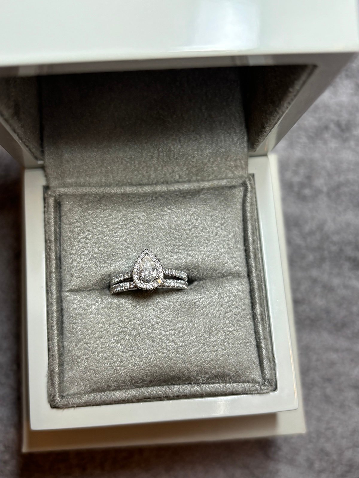 Diamond engagement Ring set size 5.5