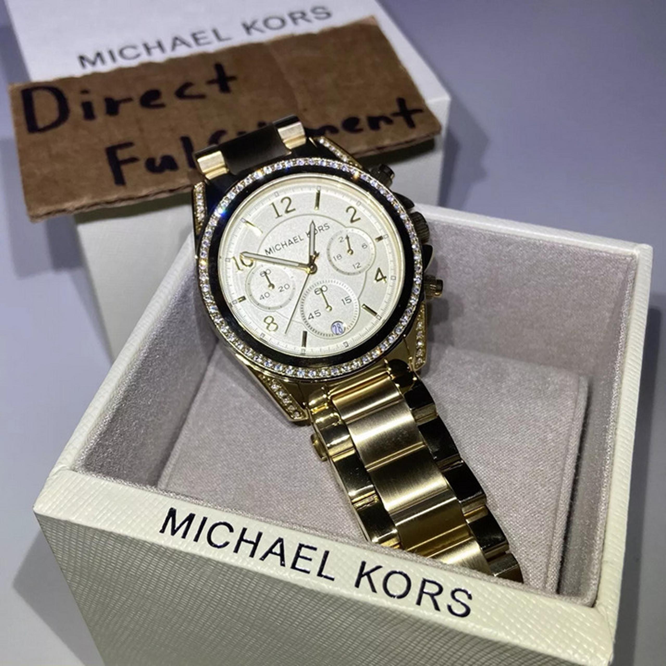 Michael Kors Men & Women's Blair Chronograph Gold-Tone Steel Watch - MK5166