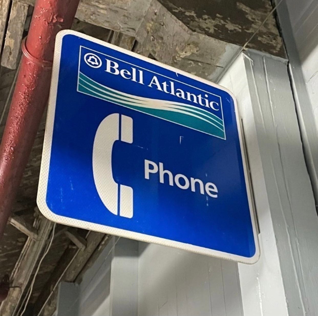 Vintage Bell Atlantic telephone sign