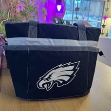 Philadelphia Eagles Double Handle Zippered Insulated Tote Bag, Black