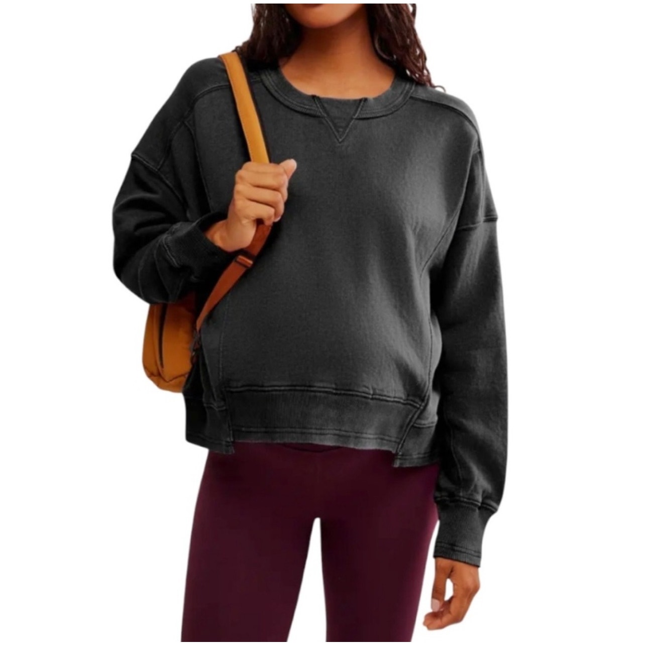 NEW Free People Movement x Hatch Intercept Pullover Sweatshirt S Black