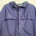 Vintage Eddie Bauer Rain Jacket Vented Nylon Blue Hooded Full Zip Womens Medium