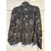 Becken Grey Floral Silk Blouse Size 10