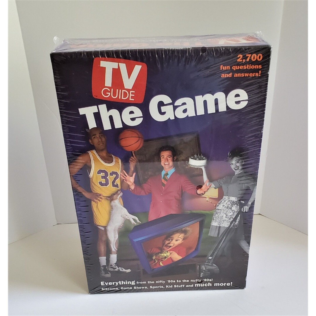 Milton Bradley TV Guide The Game Vintage Family Trivia Board Game In Plastic