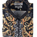 Avanti Uomo Men Shirt Black Gold White Casual Button Size 17-17.5 35/36