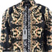Avanti Uomo Men Shirt Black Gold White Casual Button Size 17-17.5 35/36