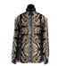 Avanti Uomo Men Shirt Black Gold White Casual Button Size 17-17.5 35/36