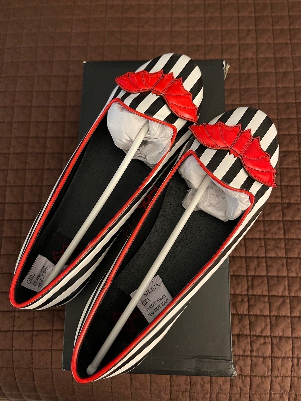 Strangecvlt Bat Red/Stripe Flats W8